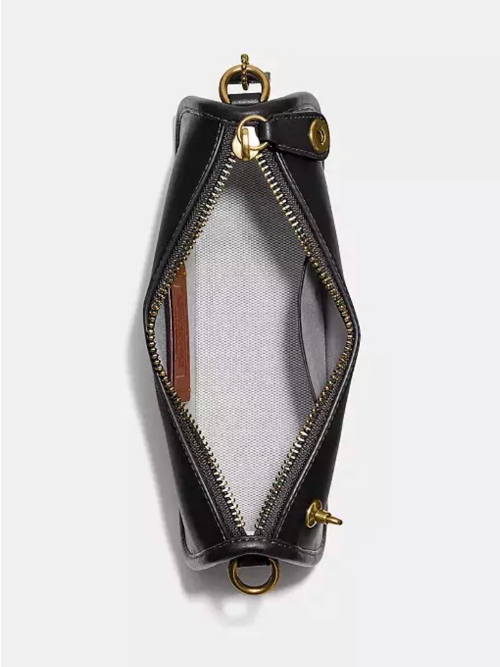NWT Coach Swinger Bag 20, Black/Brass - Picture 2 of 5